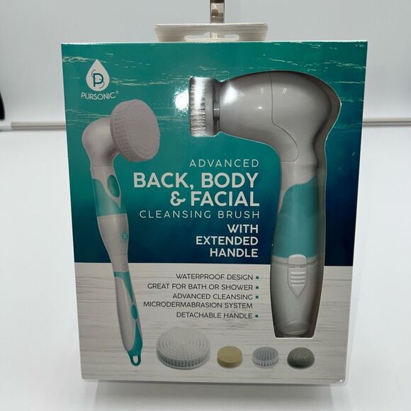 Pursonic Other - Pursonic Back, Body and Facial Cleansing Brush with Extending Handle
